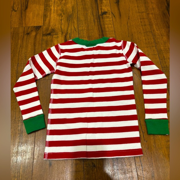 Hanna Andersson Striped Long John Christmas Winter Pajama Set, Red White Green - Picture 5 of 11